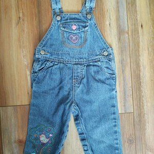 Vintage Baby Girl OshKosh B'Gosh Vestbak Overalls